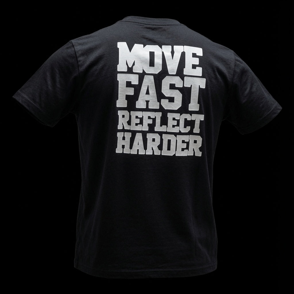 Move Fast Reflect Harder Tee — Oversized Reflective