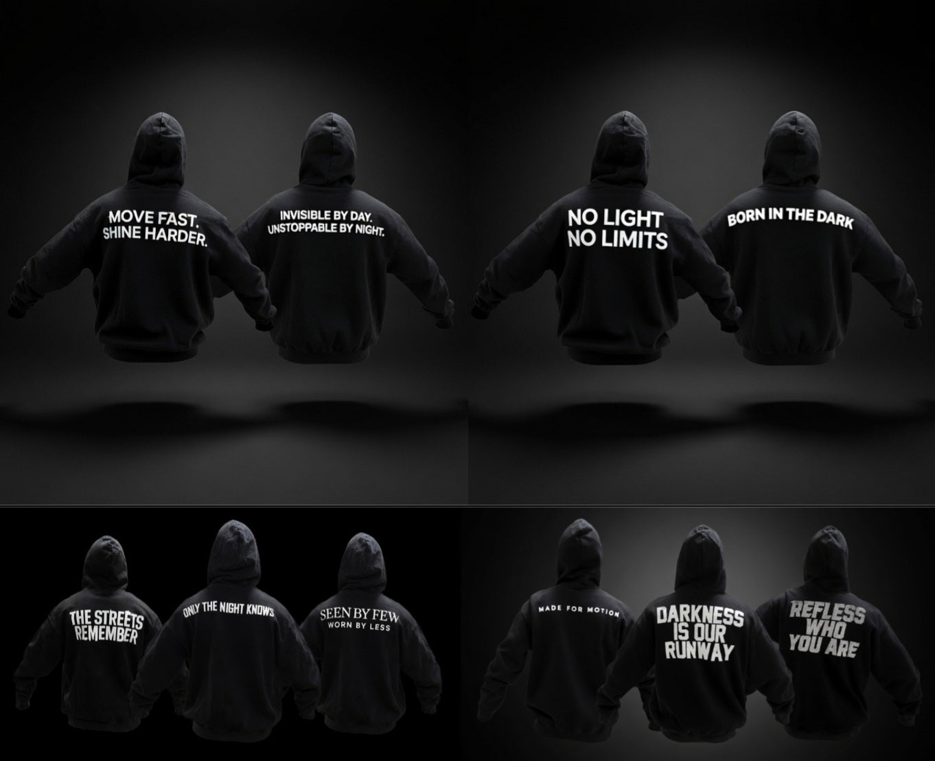 KineryX Drop 01 Hoodies — heavyweight reflective hoodies built for the streets and beyond