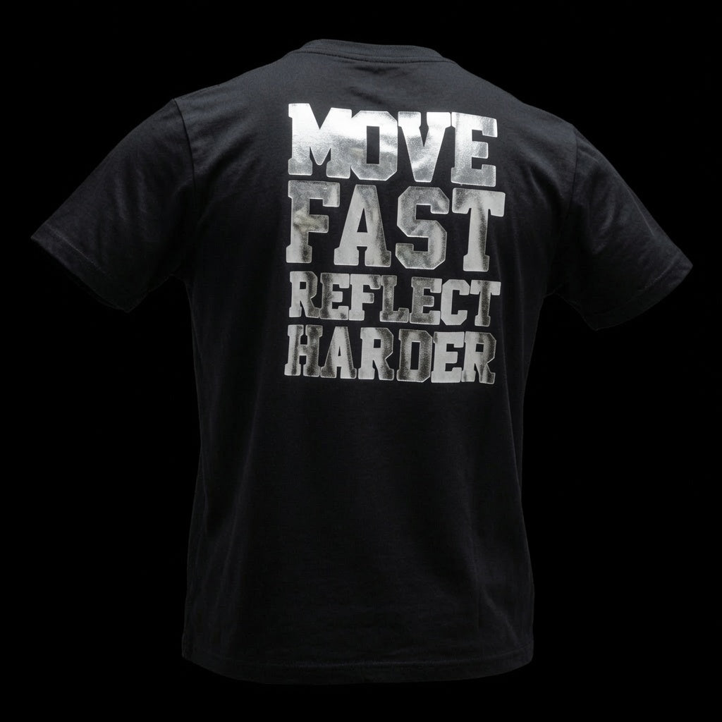 Move Fast Reflect Harder Tee — Oversized Reflective