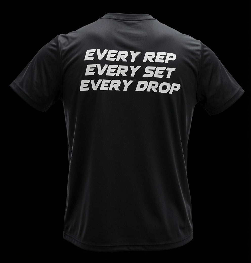 Every Rep Every Set Every Drop Tee — Reflective Vinyl