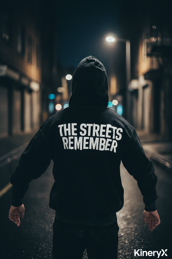 The Streets Remember Hoodie — KineryX Reflective Series