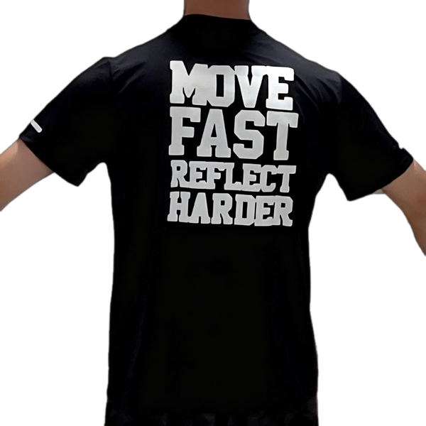 Move Fast Reflect Harder Tee — Oversized Reflective
