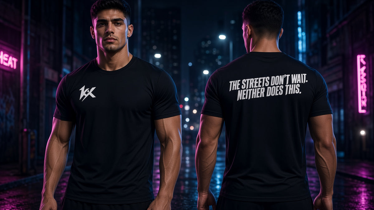 Camiseta Técnica KineryX — The Streets Don't Wait. Neither Does This.