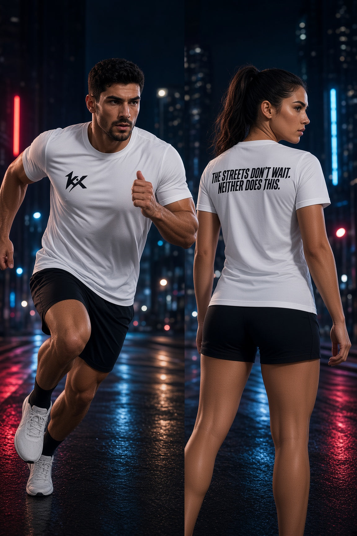 Camiseta Técnica KineryX — The Streets Don't Wait. Neither Does This.