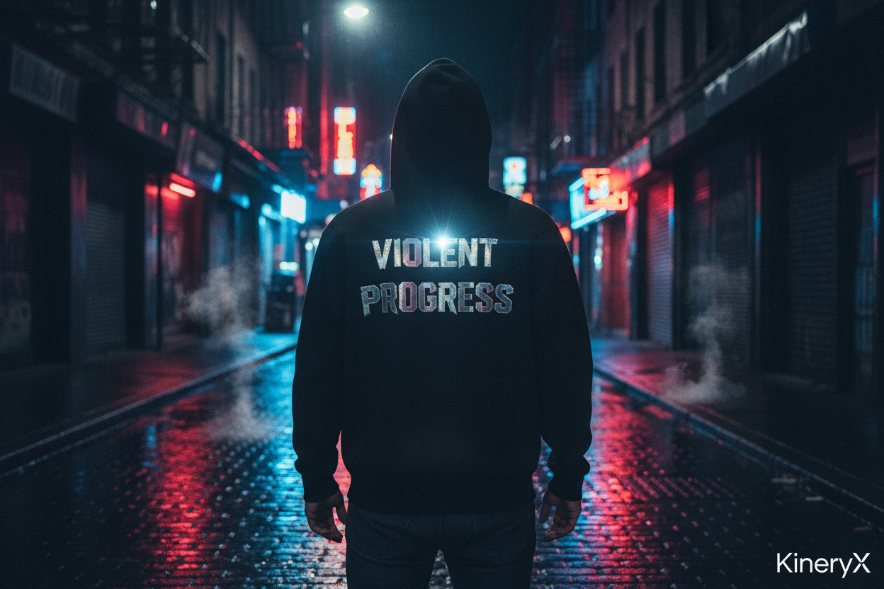 Violent Progress Hoodie — Reflective Vinyl